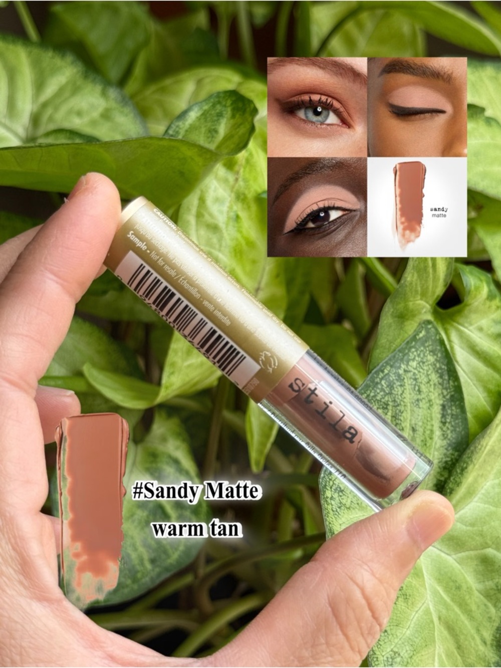 Stila Liqua-Play Eye Shadow – Sandy Matte (Warm Tan) | Mini | NEW